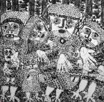 Moving-art - Oscar Yana - Grabado - Aguafuerte - Civilizacion de Parasca -  Samponeros Carnival