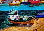 Moving-art - Juan Carlos Ruiz - Pintor Chileno - Oleo sobre tela - Valparaiso - Paisajes - Barcos